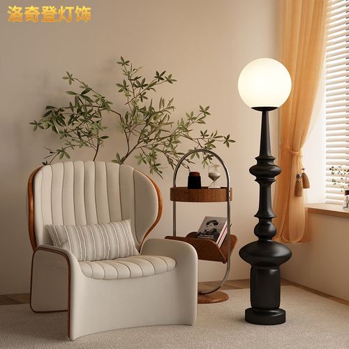 意大利复古客厅落地摆件电视柜沙发旁中古高级感卧室床头装饰灯