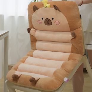 水豚坐垫靠背一体办公室久坐椅垫防屁股痛屁垫学生教室椅子垫座垫