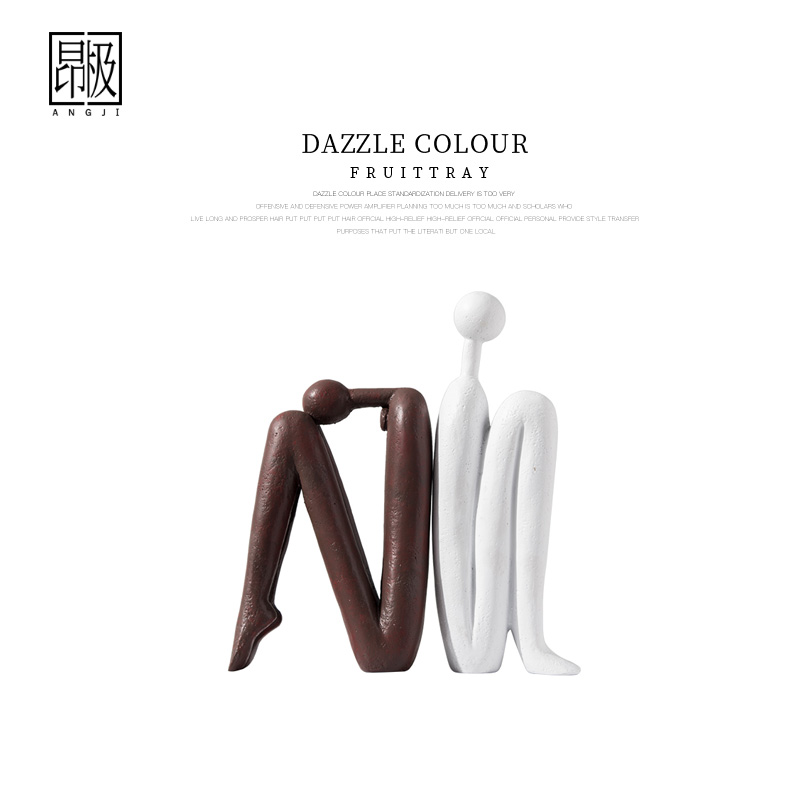 简约现代轻奢f书档雕塑人物摆设家居书柜台书桌面软装饰品创意摆