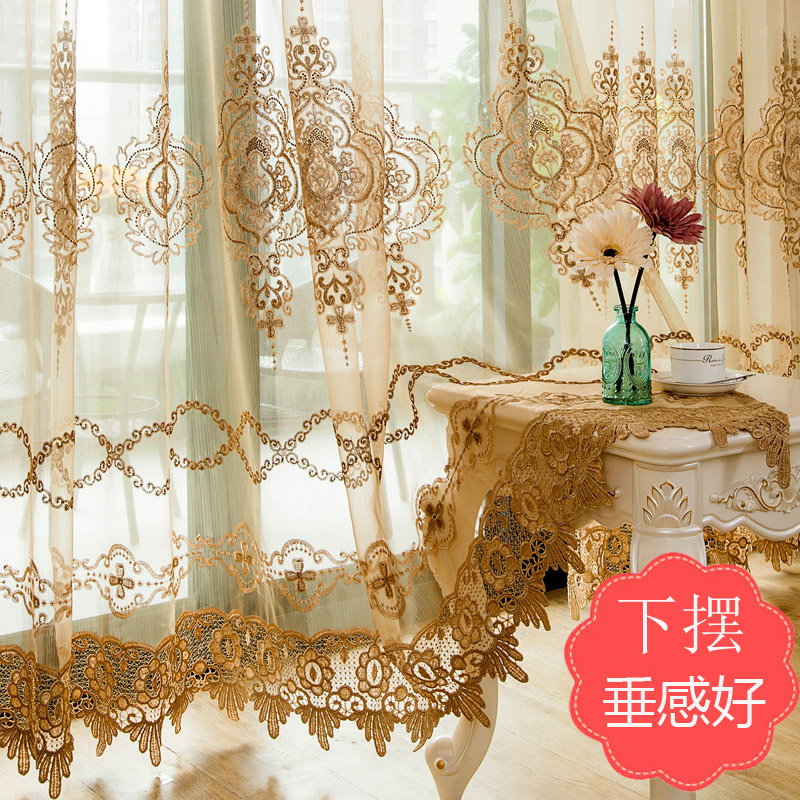 窗帘成品欧式纱帘j简约现代大气高档客厅落地阳台卧室飘窗百搭窗