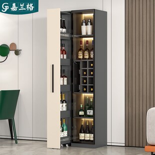 玻璃门酒柜展示柜现代简约家用小酒柜客G厅靠墙多功能收纳柜子9S3