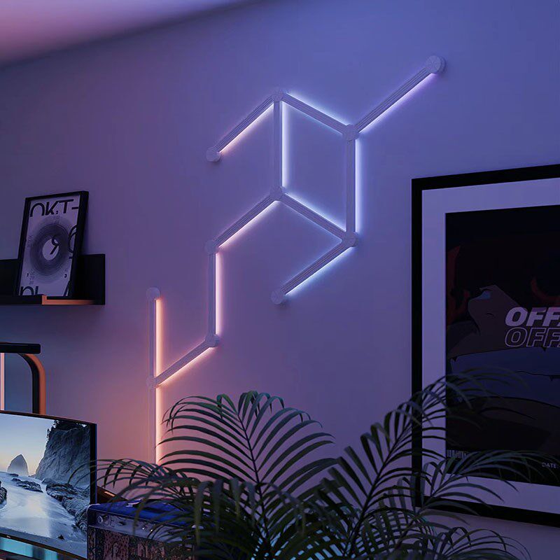 G智能星座灯条LED拼接灯拾音幻彩氛围电竞房间卧室装饰灯条壁灯