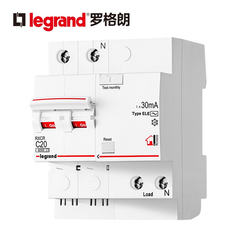 罗格朗空气开关断路器RXC模数化1P+N家用2P短路P漏电保护器