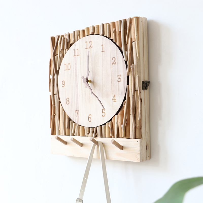 木电表箱装饰画带钟表挂墙客厅挂钟电闸配电盒遮挡电箱时钟免打孔