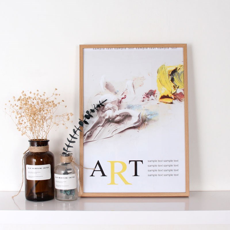 铂赞铝合金画框贴木皮相框海报广告框艺术写真拼图照片框订制