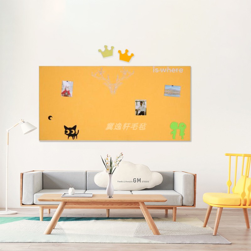 定制幼儿园作品创意背景墙公告栏留言板照片墙毛毡板墙贴