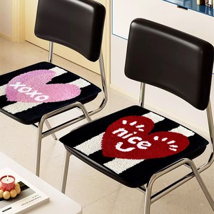 植绒防滑座椅垫家用椅子垫办公室久坐屁股垫学生簇绒坐垫子餐椅垫