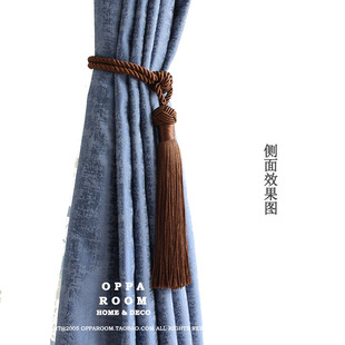 玫瑰金捆窗帘绑带现代色小穗流苏装饰绑窗帘扣卧室
