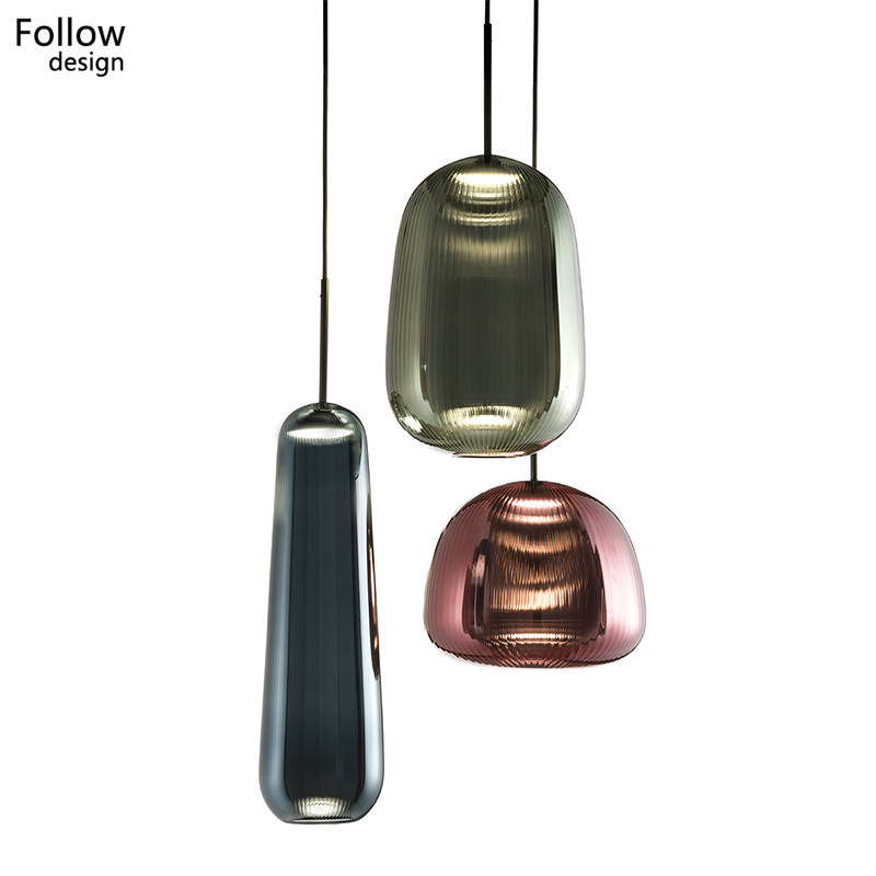 极设计师样板房酒店别墅楼梯客厅茶室售楼部玻璃吊灯