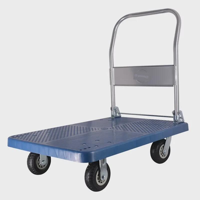 明威平板车仓库货物装卸物流静音小车四轮运输工具拖车,收纳整理,家用收纳手推车,淘宝优惠券,粉丝福利购,淘宝优惠卷