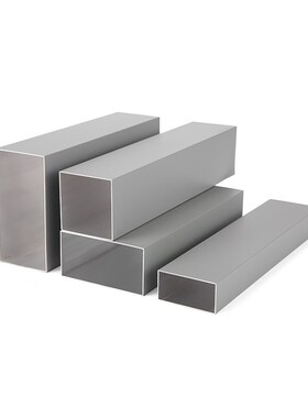 浅灰色铝方管铝材室内外幕墙屏风铝扁管铝合金方管型材