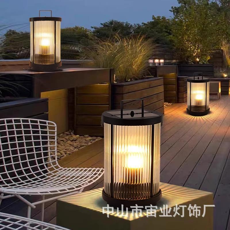 太阳能庭院灯户外防水草地草坪灯室外别墅花园过道园林手提装饰灯