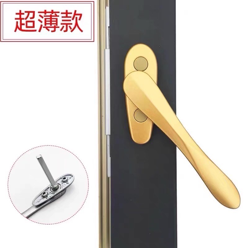 铝合金平开窗户扁把手折叠门拉手推拉窗户超薄执手重型移门手柄锁