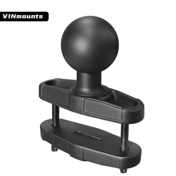 物流叉车仓储数据终端方管固定球头支架D型2.25英寸扁方管夹支架