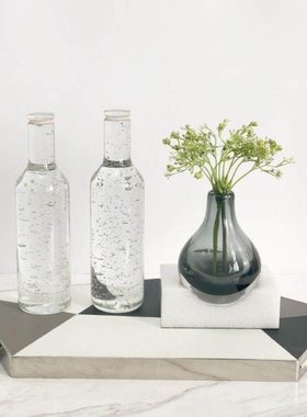 现代轻奢水晶气泡酒瓶酒柜装饰品摆件创意家居样板房客厅软装饰品