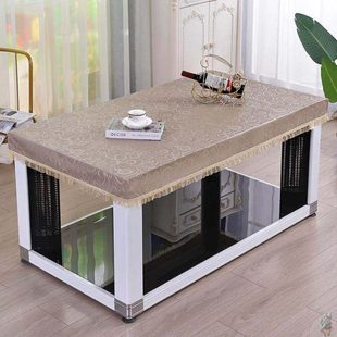 PU皮烤火桌布皮罩电炉取暖炉烤电炉罩加厚皮套防水防油防烫桌罩套