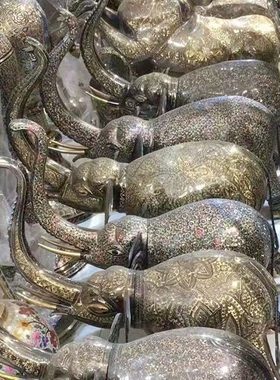 30寸铜象巴基斯坦铜雕手工摆件工艺品落地欧式动物家居礼物