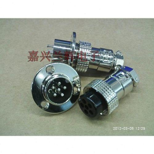 【重强】GX20-6T 6芯 航空插头 插座 连接器 M20 DF20 20M 法兰盘