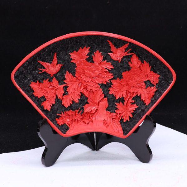 中国风礼品北京漆雕摆盘坐盘漆雕盘摆件座盘家居装饰品礼物送老外