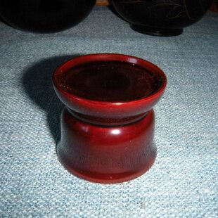 日式春庆涂木胎漆器茶杯托/天目台/壶盖托/建盏托大小选45mm*35mm
