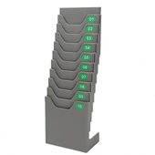 两用9.5 塑料伸缩卡架台式 挂式 17.5存料卡插卡座免打孔物料卡收纳