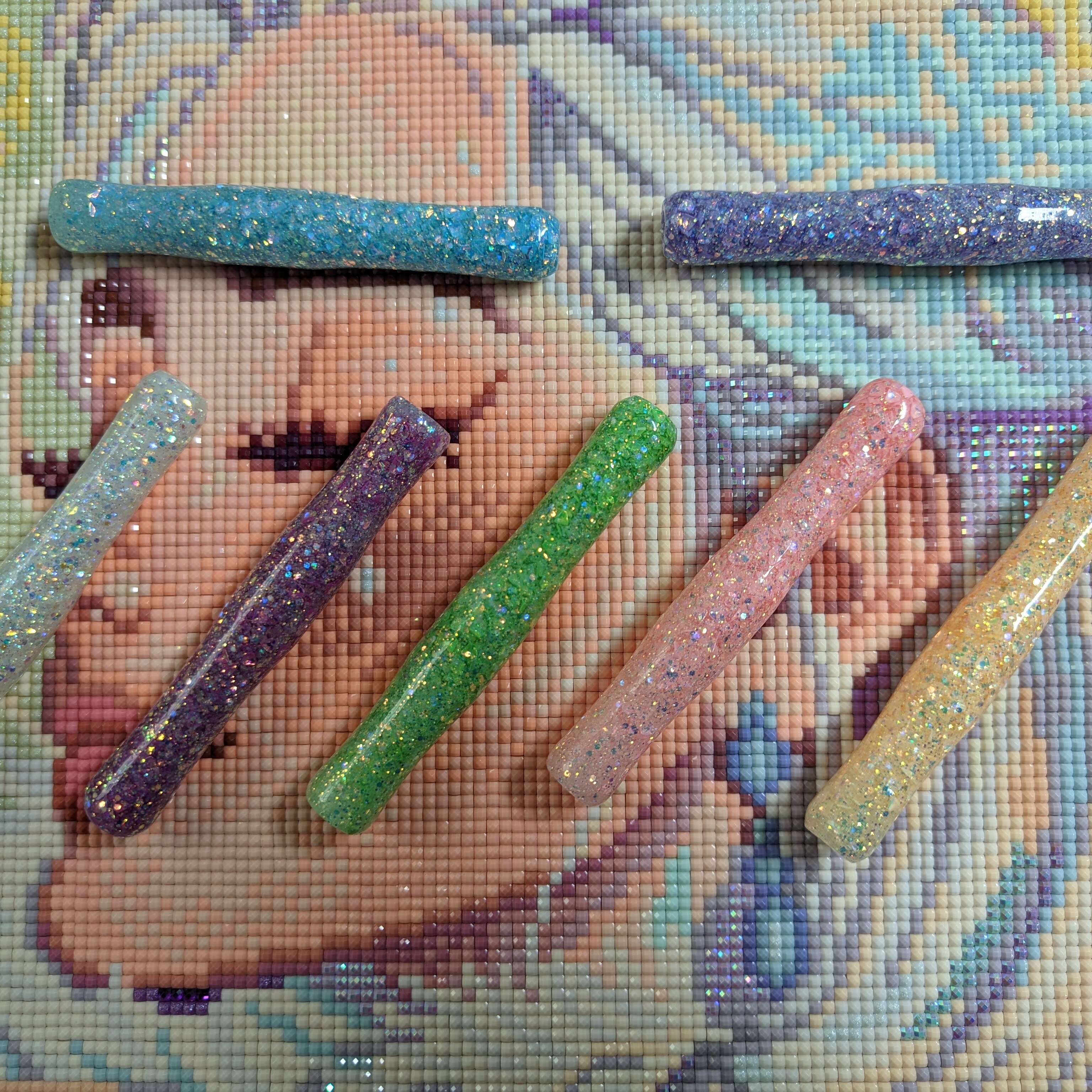 【花田错】新款彩色螺纹点钻笔树脂材质多头钻石画点钻神器工具,居家布艺,钻石绣,淘宝优惠券,粉丝福利购,淘宝优惠卷