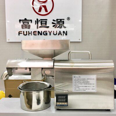 富恒源新款小型商用免炒自动榨油机全不锈钢高出油率冷热双榨
