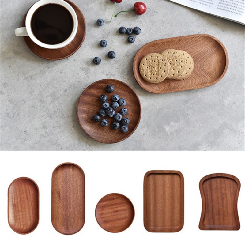 乌檀木小碟咖啡杯垫点心日式欧式C高级民宿餐盘甜点干果实木整体