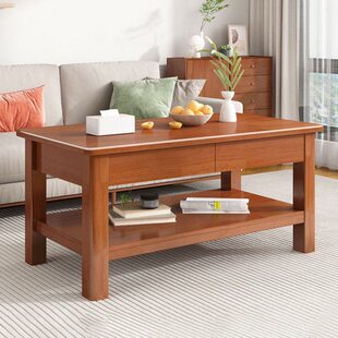 全实木高茶几客厅高款茶桌橡胶木茶台现代简约家用60CM高双层餐桌