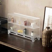 亚克力复古新中式 博古架茶具展示架茶棚茶壶茶器收纳架网格置物架