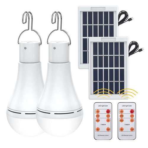 9W太阳能充电灯泡3挡调光USB充电带可调光定时夜灯家用应急照明灯