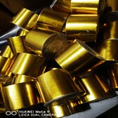 金色 品质耐温进气铝管隔热棉自粘 汽车进气系统铝箔棉包裹布