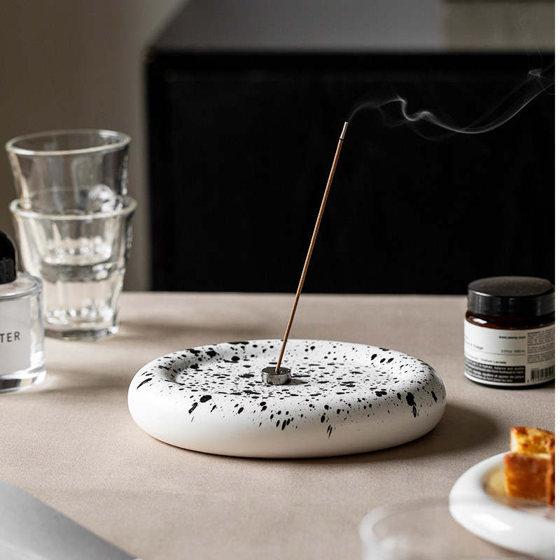 韩式in泼墨陶瓷线香插盘家用室内携式接灰线香座香托创意,家居饰品,香托/香盘/香座/香插,淘宝优惠券,粉丝福利购,淘宝优惠卷