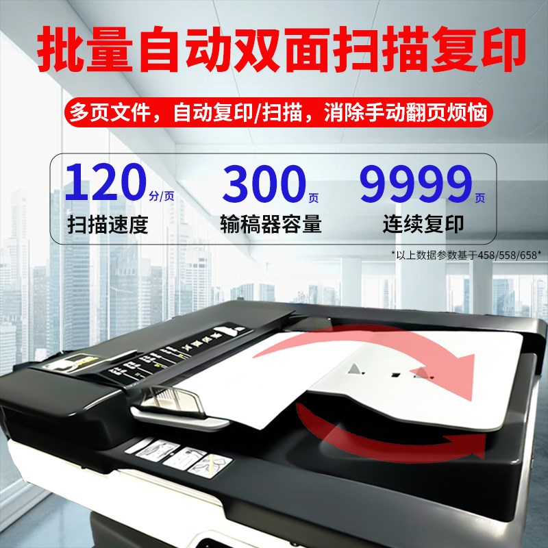 柯美C368彩色复印机A3大型办公打印机黑白激光扫描一体机高速C754