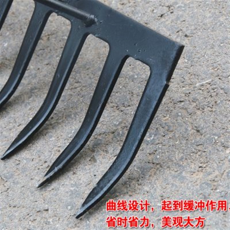 耙子农用松土钢耙翻地钉耙家用草耙除草杂物垃圾耙稻草松土工具