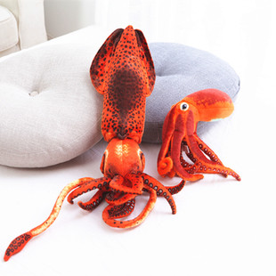 仿真章鱼娃娃八爪鱼毛绒鱿鱼布偶乌贼公仔玩偶大号抱枕六一