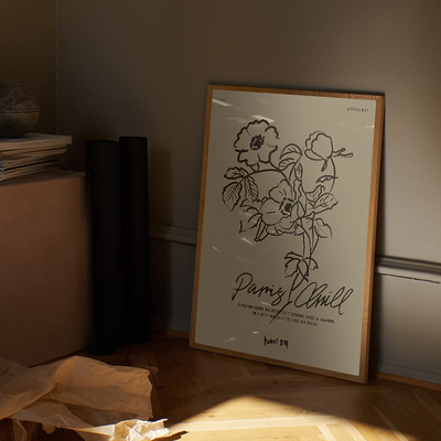 i ill复古浪漫巴黎挂画法式风格手绘朵装饰画海报壁画in