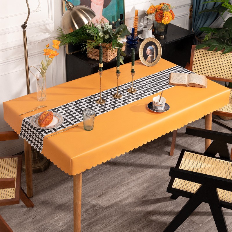 PU皮桌布烤火罩电炉罩皮防水防油烤火桌皮桌罩餐桌茶几皮桌