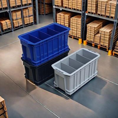 长方形塑料分格箱带盖子可拆车载零件收纳盒螺丝盒工具整理盒周转