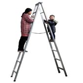 室内梯子梯加米字梯八步梯 阁楼爬梯加宽加厚工程梯