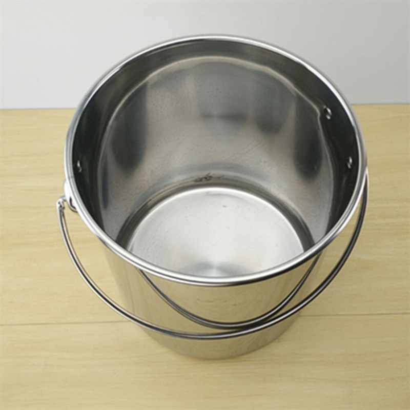 0酒店商用不锈钢直身提水桶加厚带盖不锈钢提桶圆桶汤桶幼儿园