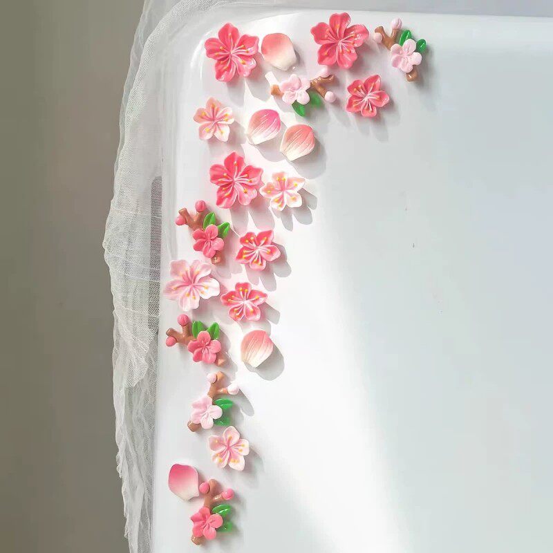 3D立体桃花樱花车载屏幕车尾贴
