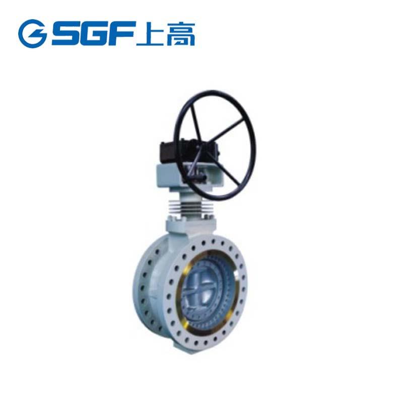 高温硬密封蝶阀343Y-16C/P涡轮式法兰手动不锈钢三偏心304蝶阀