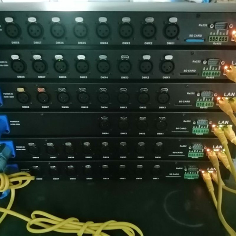 ArtNet SD卡脱机录播512通道1024TCP_UDP_IP互联RS232-485播控