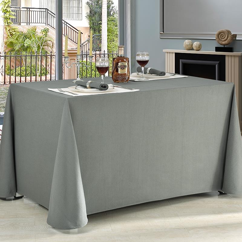 酒店西餐长桌布长方形台布会议签到台甜品台纯色珠纹加厚简约定制