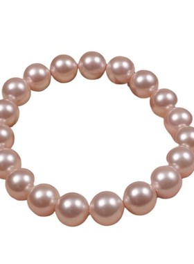 高光百搭贝珠人造珍珠手串女轻奢高级感正圆气质手饰简约叠戴手錬