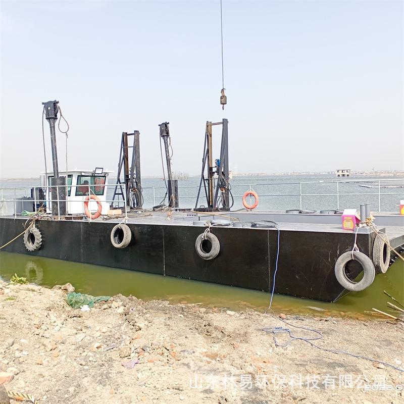 水上平台设备厂家货源全液压多种规格LY2-5000挖掘机工作清洁船