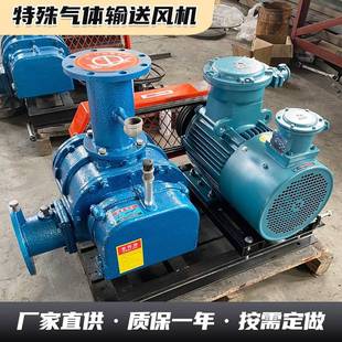 可定制特殊气体输送风机沼气天然气煤气增压用防爆罗茨风机