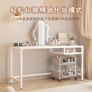 带抽屉学生学习写字桌现代电脑桌 钢制简易书桌家用铁艺办公桌台式