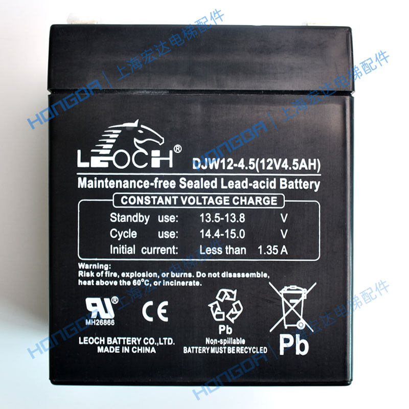 通力电梯配件/轿顶应急电源/卷帘蓄电池/12V电池/DJW12-4.5AH电瓶